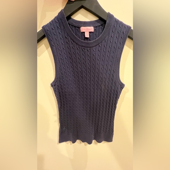 Illy Pulitzer knitted navy tank top - Picture 3 of 3